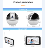 PSABM500 Baby Motion Monitor Temperature Monitor 5 Inch IPS Infrared Night Vision Camera bidirectional Audio HD 1280 * 720P