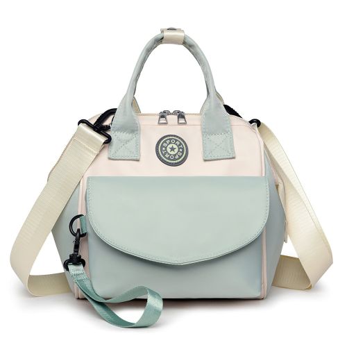 Baby Nappy Diaper Bag with 6 Pockets Burp Cloth Adjustable Shoulder Strap Detachable Small Bag Multifunctional Diaper Changing Bag with 2 Insulated Po